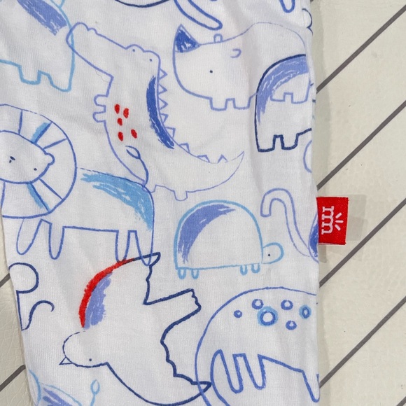 Magnetic Me White Animal Outline Footie Pajama - Picture 8 of 12